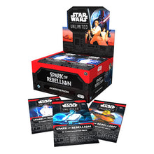 Load image into Gallery viewer, Star Wars Unlimited - Spark of Rebellion Booster Box and Card Packs