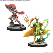 Load image into Gallery viewer, Marvel Crisis Protocol Mighty Thor, Lady Sif, Classic Thor, & Classic Loki