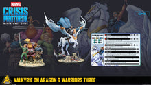 Load image into Gallery viewer, Marvel Crisis Protocol Valkyrie on Elendil &amp; Warriors Three
