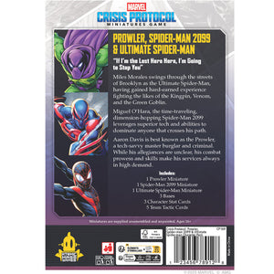 Marvel Crisis Protocol Prowler, Spider-Man 2099 & Ultimate Spider-Man