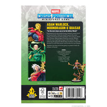 Load image into Gallery viewer, Marvel Crisis Protocol Adam Warlock, Moondragon, &amp; Quasar