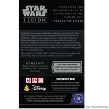 Load image into Gallery viewer, Star Wars Legion Sun Fac and Poggle the Lesser Operative and Commander Expansion