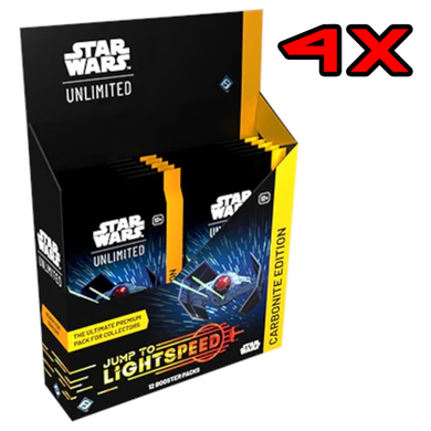 Star Wars Unlimited - Jump to Lightspeed Carbonite Edition Sealed Case (4 Booster Boxes)