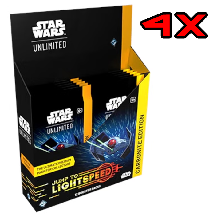 Star Wars Unlimited - Jump to Lightspeed Carbonite Edition Sealed Case (4 Booster Boxes)