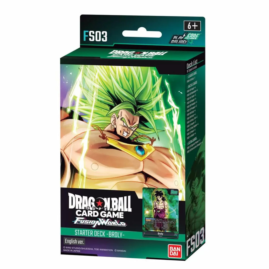 Dragon Ball Super Card Game Fusion World Starter Deck Display Broly [FS03]