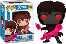Load image into Gallery viewer, X-Men - Gambit with Cards Translucent Glow in the Dark Pop! Vinyl Figure