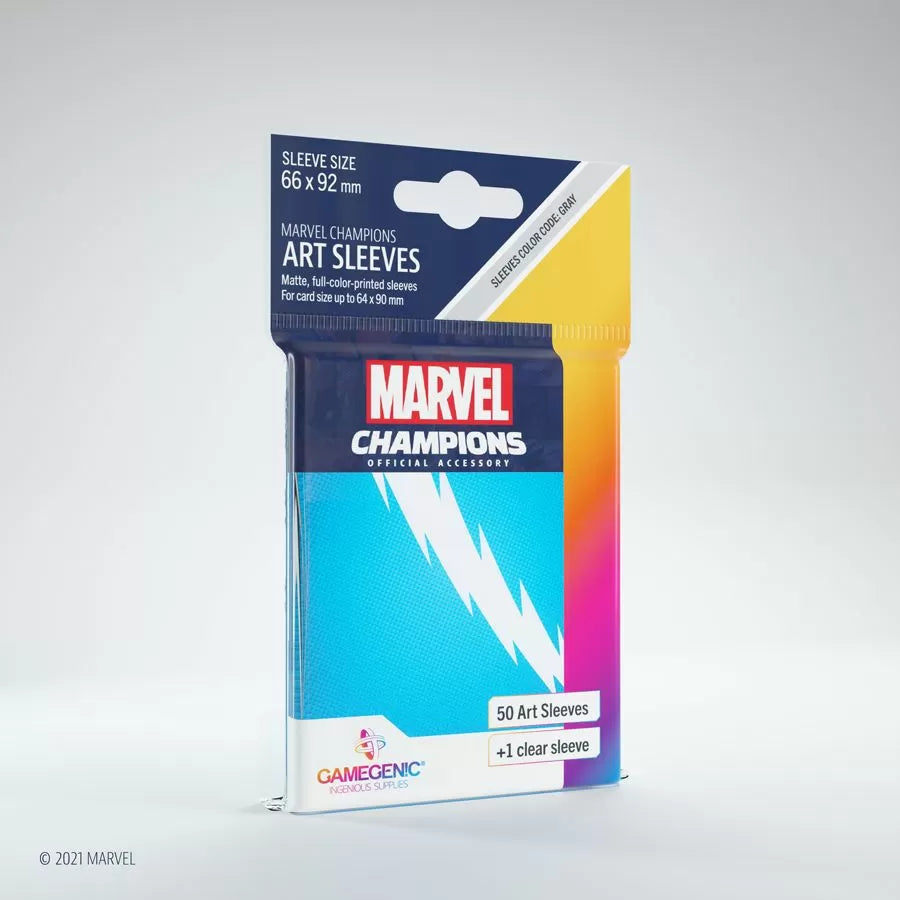 GameGenic Marvel Champions Art Card Sleeves - Quicksilver Sleeves (66mm x 91mm) (50 Sleeves) [Preorder]