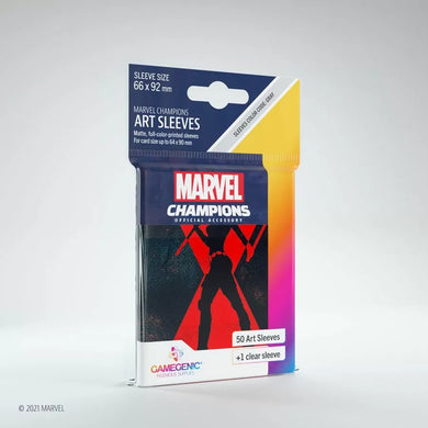 GameGenic Marvel Champions Art Card Sleeves - Black Widow Sleeves (66mm x 91mm) (50 Sleeves) [PREORDER]