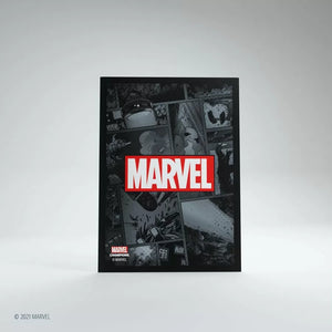 GameGenic Marvel Champions Art Card Sleeves - Black Sleeves (66mm x 91mm) [PREORDER]