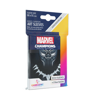 GameGenic Marvel Champions Art Card Sleeves - Black Panther Card Sleeves (66mm x 91mm) (50 Sleeves)
