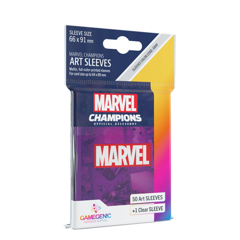 GameGenic Marvel Champions Art Card Sleeves - Purple Card Sleeves (66mm x 91mm) (50 Sleeves)