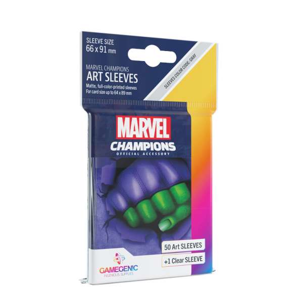 GameGenic Marvel Champions Art Card Sleeves - She Hulk Card Sleeves (66mm x 91mm) (50 Sleeves)