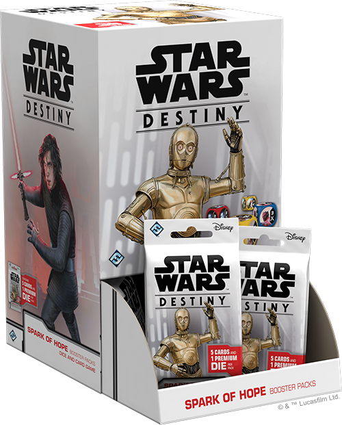 Star Wars Destiny Spark of Hope Booster Display with 36 Booster Packs